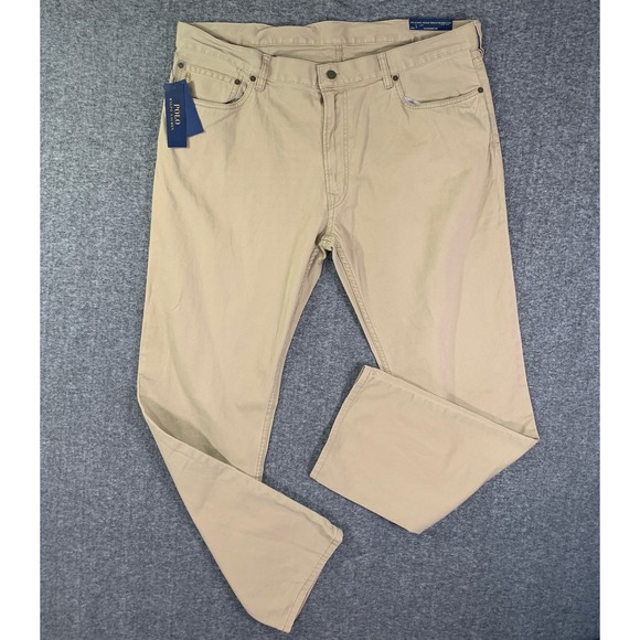 Polo Ralph Lauren Chino Pants Men 40x32 Straight Fit Tan Brown NEW